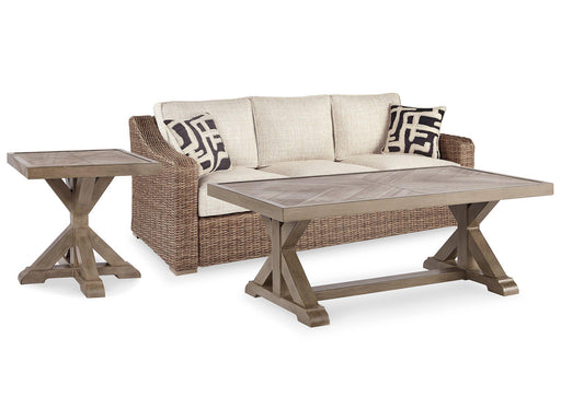 Beachcroft Beachcroft Nuvella Sofa with Coffee and End Table - Holmwood's Furniture & Design Center (Somersworth, NH)