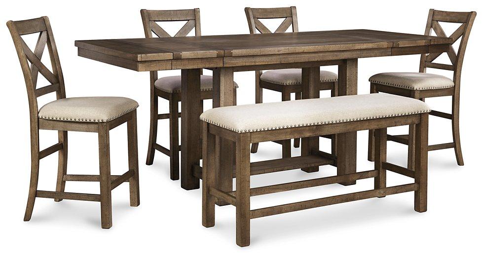 Moriville Counter Height Dining Set - Holmwood's Furniture & Design Center (Somersworth, NH)