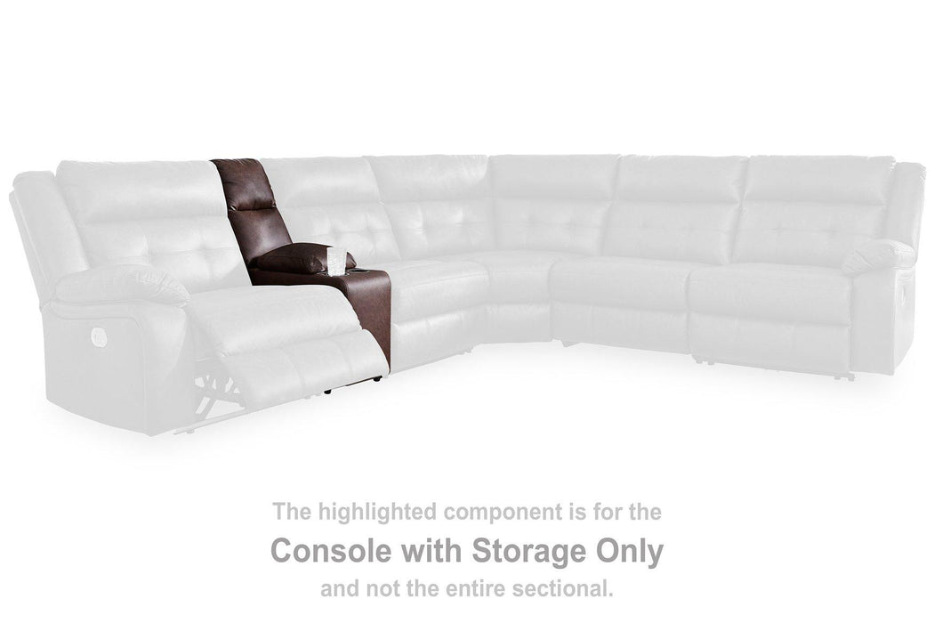 Punch Up Power Reclining Sectional Loveseat with Console - Holmwood's Furniture & Design Center (Somersworth, NH)