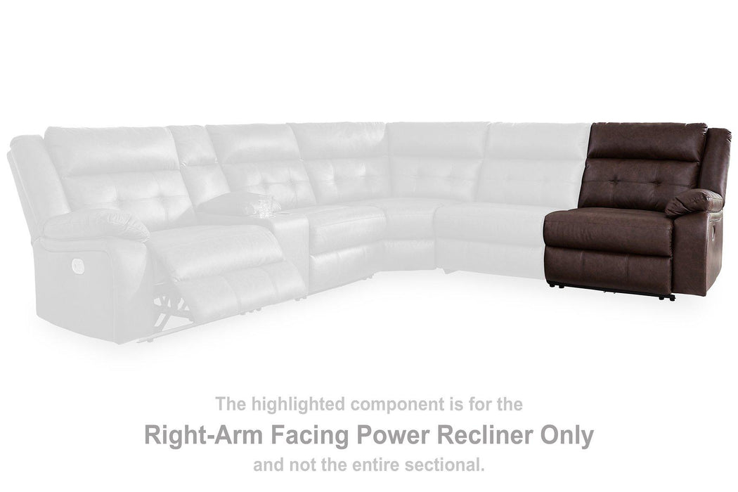 Punch Up Power Reclining Sectional Loveseat with Console - Holmwood's Furniture & Design Center (Somersworth, NH)