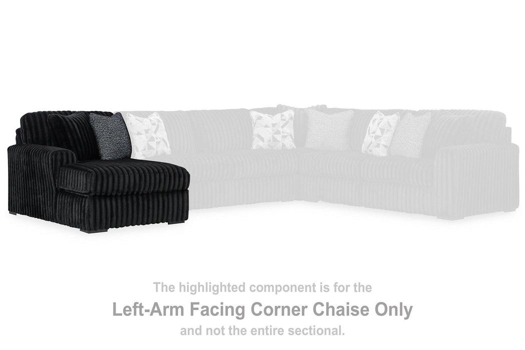 Midnight-Madness Sectional Sofa with Chaise - Holmwood's Furniture & Design Center (Somersworth, NH)