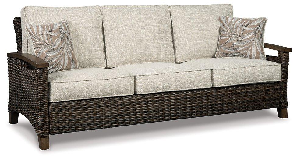 Paradise Trail Outdoor Sofa, Lounge Chairs and Fire Pit Table - Holmwood's Furniture & Design Center (Somersworth, NH)