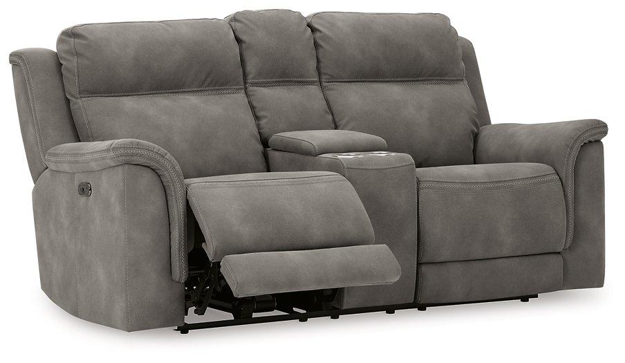 Next-Gen DuraPella Power Reclining Loveseat with Console - Holmwood's Furniture & Design Center (Somersworth, NH)