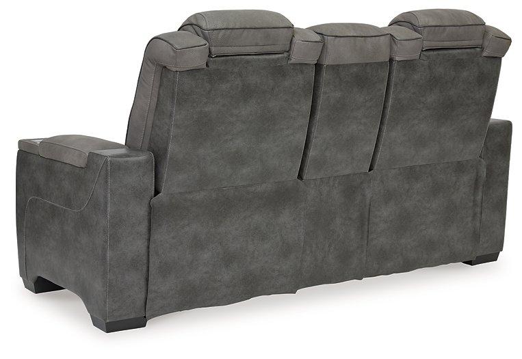 Next-Gen DuraPella Power Reclining Loveseat with Console - Holmwood's Furniture & Design Center (Somersworth, NH)