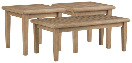Gerianne Outdoor Occasional Table Set - Holmwood's Furniture & Design Center (Somersworth, NH)