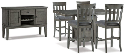 Hallanden Counter Height Dining Room Set - Holmwood's Furniture & Design Center (Somersworth, NH)