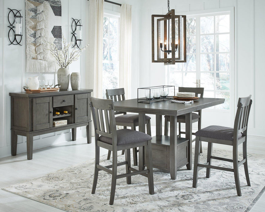 Hallanden Counter Height Dining Room Set - Holmwood's Furniture & Design Center (Somersworth, NH)
