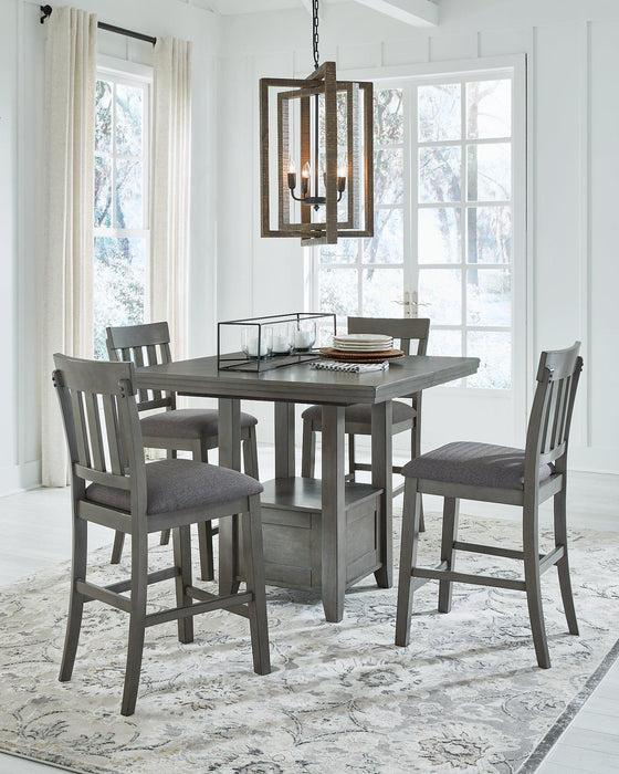 Hallanden Counter Height Dining Room Set - Holmwood's Furniture & Design Center (Somersworth, NH)