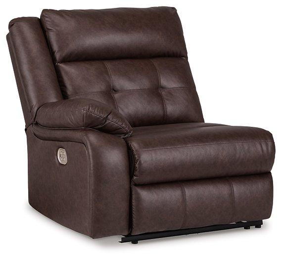 Punch Up Power Reclining Sectional Loveseat with Console - Holmwood's Furniture & Design Center (Somersworth, NH)
