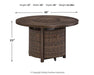Paradise Trail Paradise Trail Fire Pit Table with 4 Nuvella Swivel Lounge Chairs - Holmwood's Furniture & Design Center (Somersworth, NH)