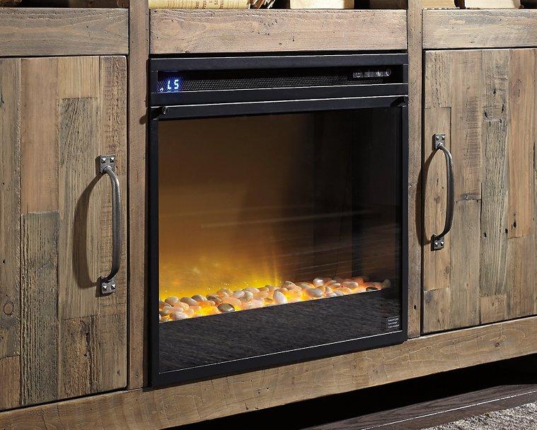 Wildenauer 76" TV Stand with Electric Fireplace - Holmwood's Furniture & Design Center (Somersworth, NH)