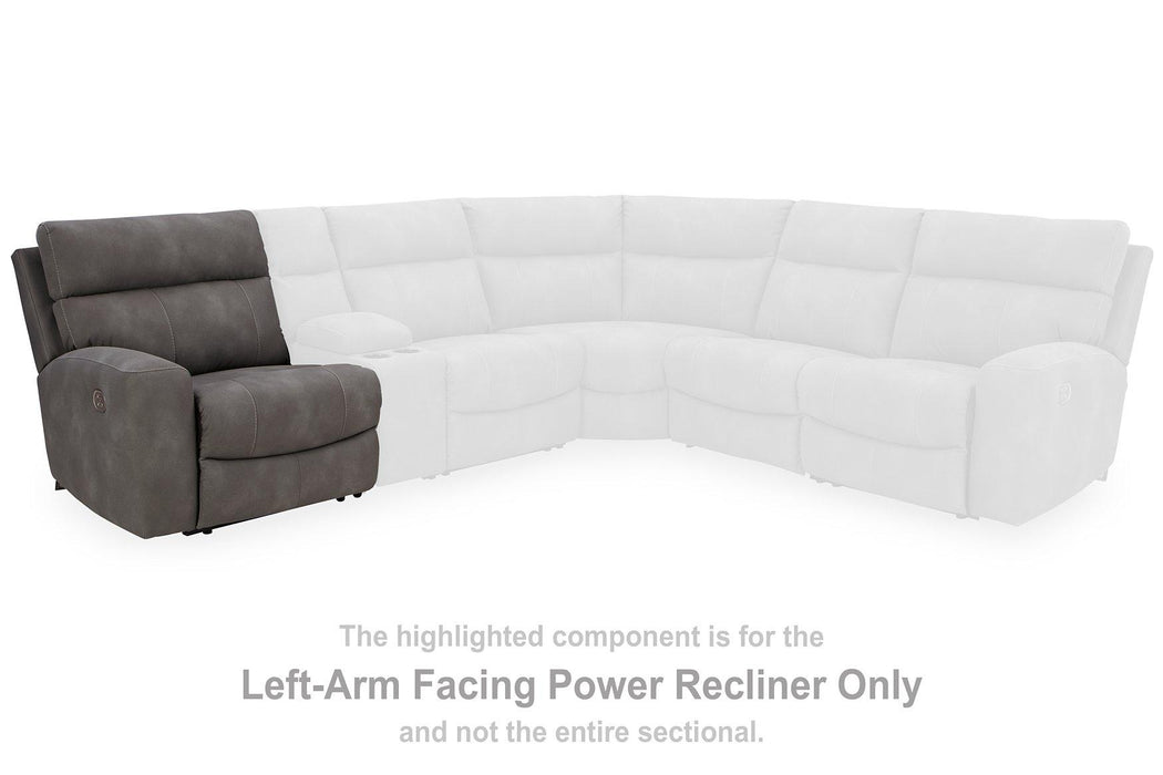 Next-Gen DuraPella Power Reclining Sectional Loveseat with Console - Holmwood's Furniture & Design Center (Somersworth, NH)