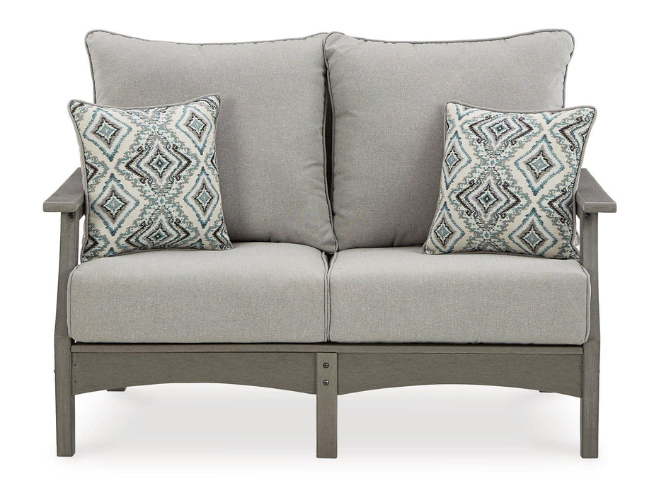 Visola Outdoor Sofa and Loveseat Set - Holmwood's Furniture & Design Center (Somersworth, NH)
