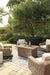 Beachcroft Beachcroft Fire Pit Table with Four Nuvella Swivel Lounge Chairs - Holmwood's Furniture & Design Center (Somersworth, NH)
