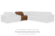 Magic Man Power Reclining Sectional with Console - Holmwood's Furniture & Design Center (Somersworth, NH)