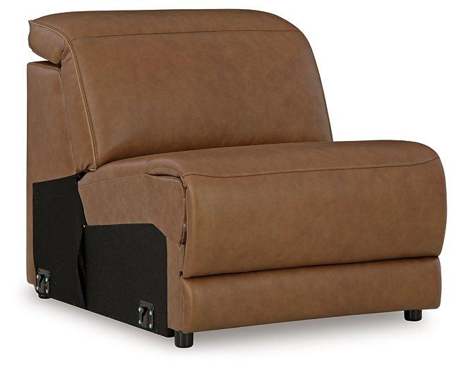 Magic Man Power Reclining Sectional with Console - Holmwood's Furniture & Design Center (Somersworth, NH)