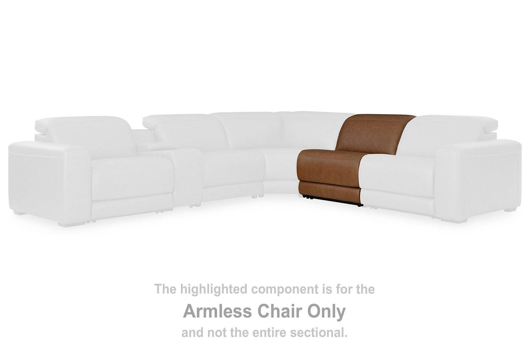 Magic Man Power Reclining Sectional with Console - Holmwood's Furniture & Design Center (Somersworth, NH)