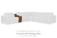 Magic Man Power Reclining Sectional with Console - Holmwood's Furniture & Design Center (Somersworth, NH)