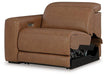Magic Man Power Reclining Sectional Loveseat with Console - Holmwood's Furniture & Design Center (Somersworth, NH)