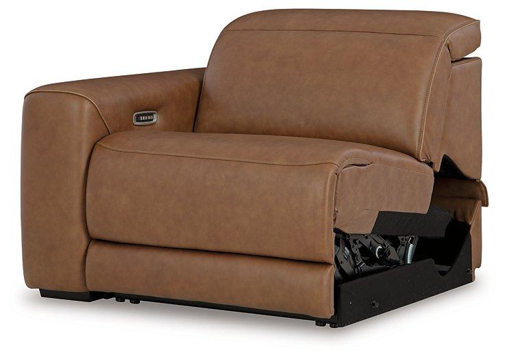 Magic Man Power Reclining Sectional with Console - Holmwood's Furniture & Design Center (Somersworth, NH)