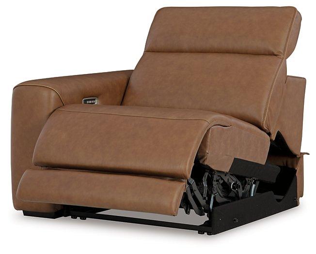 Magic Man Power Reclining Sectional Loveseat with Console - Holmwood's Furniture & Design Center (Somersworth, NH)