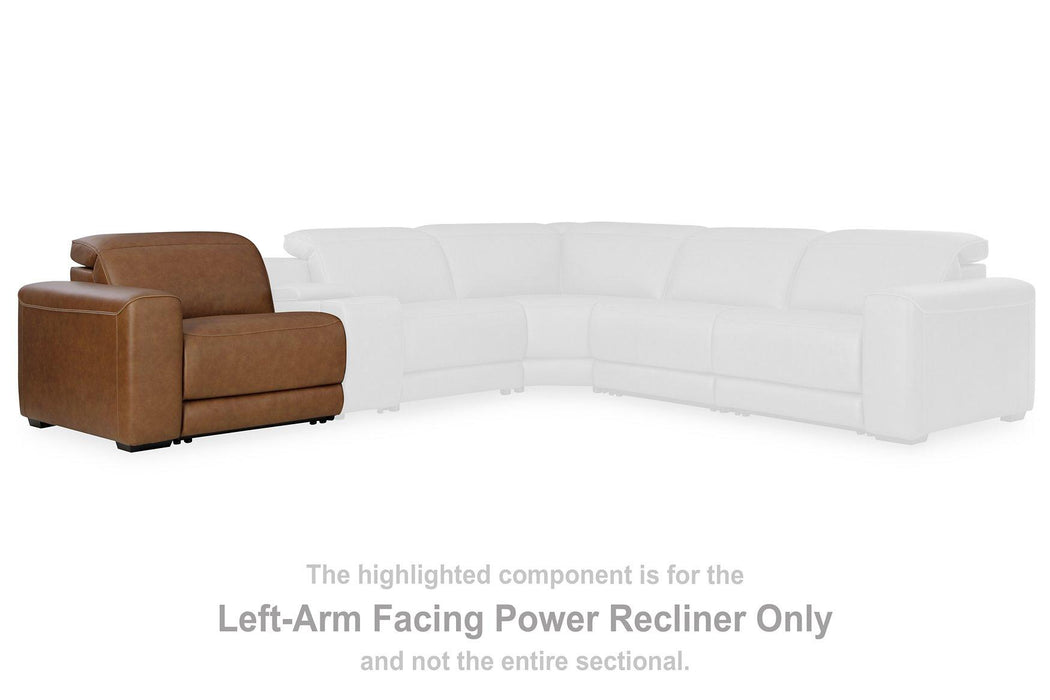 Magic Man Power Reclining Sectional Loveseat - Holmwood's Furniture & Design Center (Somersworth, NH)