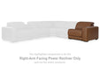 Magic Man Power Reclining Sectional Loveseat with Console - Holmwood's Furniture & Design Center (Somersworth, NH)