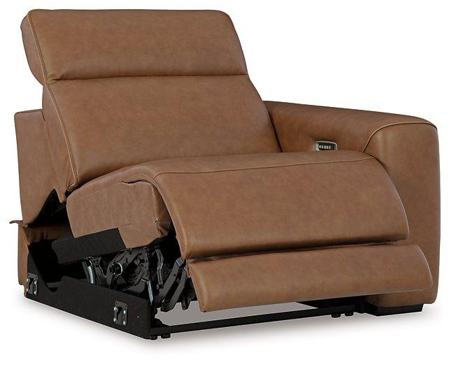 Magic Man Power Reclining Sectional with Console - Holmwood's Furniture & Design Center (Somersworth, NH)