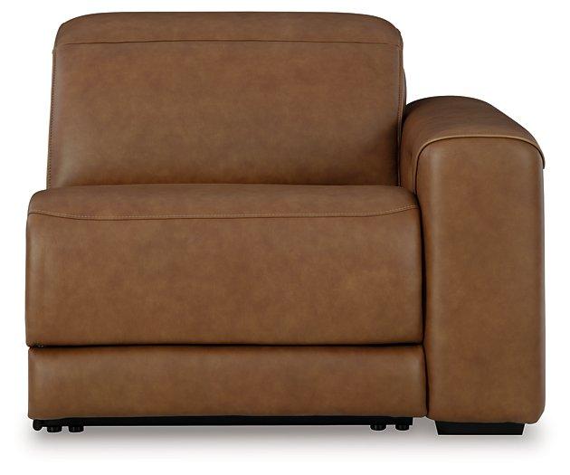 Magic Man Power Reclining Sectional with Console - Holmwood's Furniture & Design Center (Somersworth, NH)