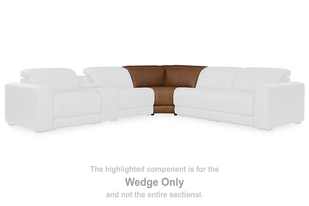 Magic Man Power Reclining Sectional with Console - Holmwood's Furniture & Design Center (Somersworth, NH)