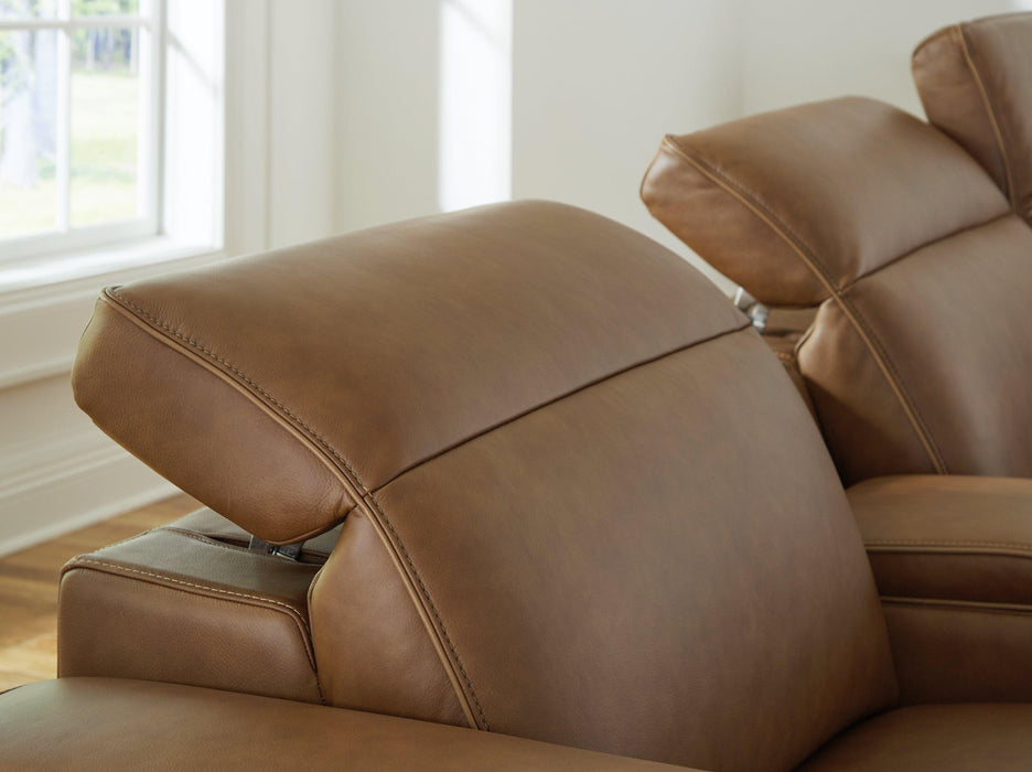 Magic Man Power Reclining Sectional Loveseat - Holmwood's Furniture & Design Center (Somersworth, NH)