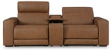 Magic Man Power Reclining Sectional Loveseat with Console - Holmwood's Furniture & Design Center (Somersworth, NH)