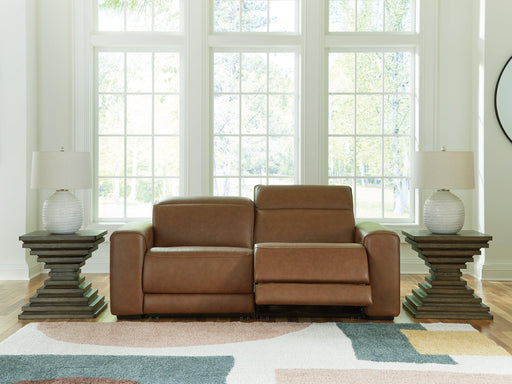 Magic Man Power Reclining Sectional Loveseat - Holmwood's Furniture & Design Center (Somersworth, NH)