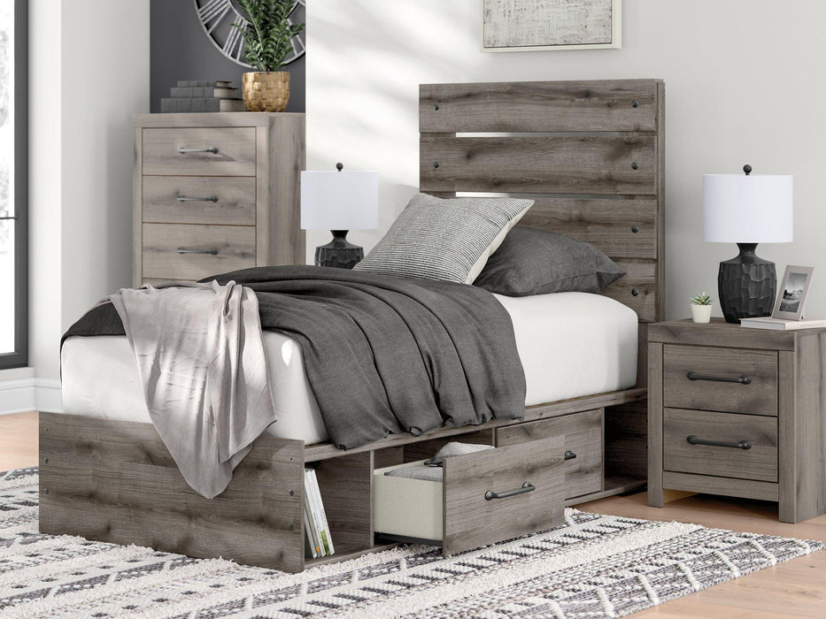 Graystorm Bed with Storage - Holmwood's Furniture & Design Center (Somersworth, NH)