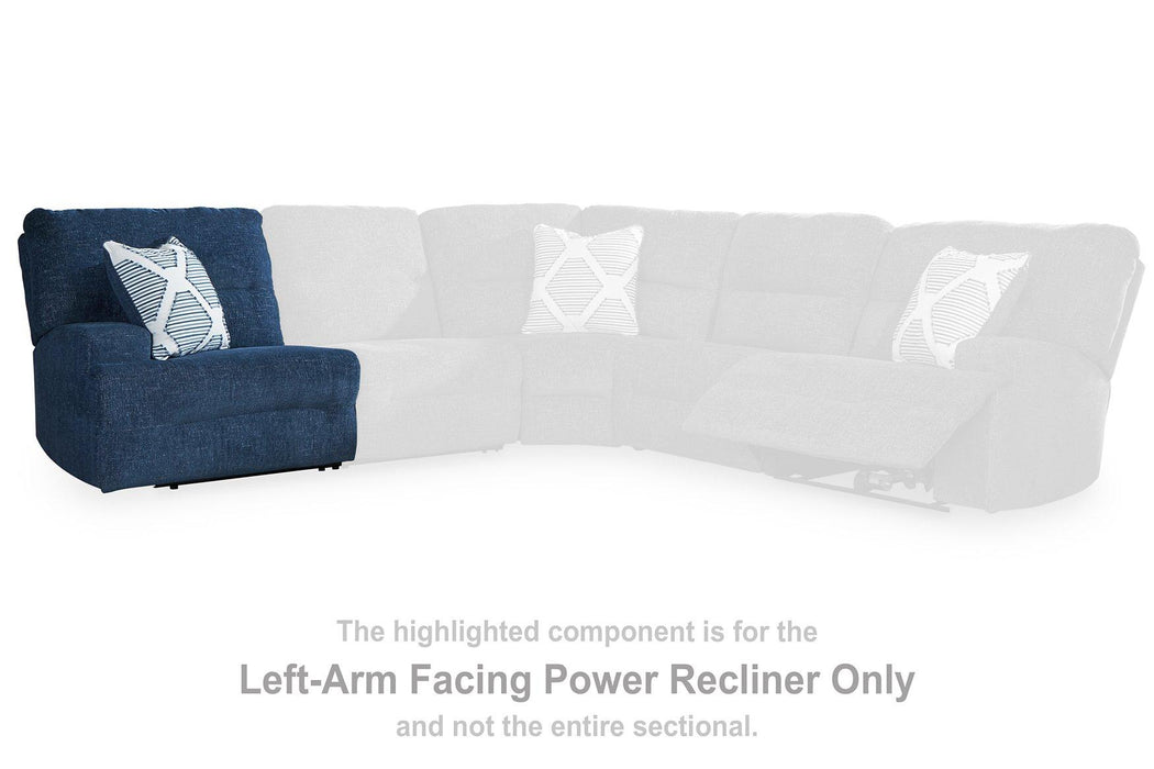 Acklen Place Power Reclining Sectional with Chaise - Holmwood's Furniture & Design Center (Somersworth, NH)