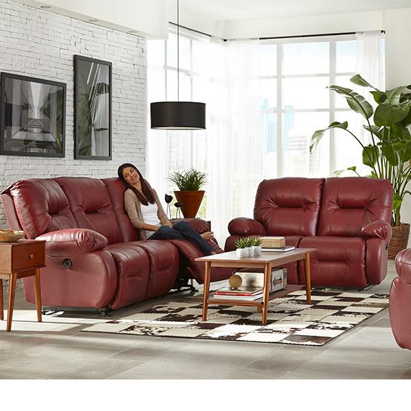 BRINLEY COLLECTION POWER HEAD TILT RECLINING CONVERSATION SOFA- U700RZ4 - Holmwood's Furniture & Design Center (Somersworth, NH)