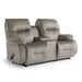BRINLEY LOVESEAT LEATHER POWER HEAD TILT SPACE SAVER CONSOLE LOVESEAT - L700CY4 - Holmwood's Furniture & Design Center (Somersworth, NH)
