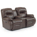 BRINLEY LOVESEAT LEATHER POWER HEAD TILT ROCKER CONSOLE LOVESEAT - L700CY7 - Holmwood's Furniture & Design Center (Somersworth, NH)