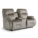 BRINLEY LOVESEAT LEATHER POWER HEAD TILT ROCKER CONSOLE LOVESEAT - L700CY7 - Holmwood's Furniture & Design Center (Somersworth, NH)