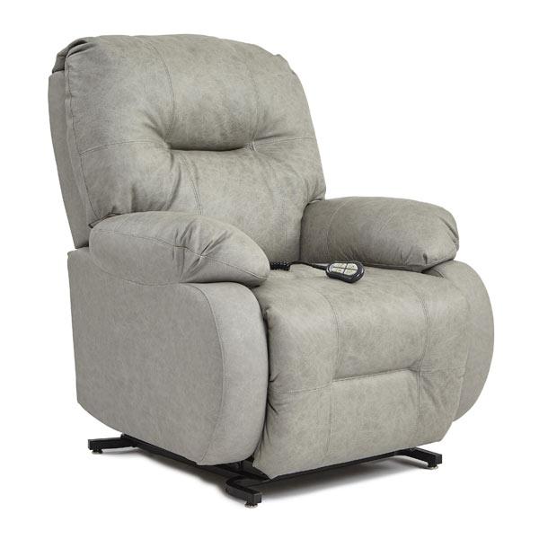 BRINLEY LEATHER POWER HEAD TILT SPACE SAVER RECLINER- 8MZ84LV - Holmwood's Furniture & Design Center (Somersworth, NH)