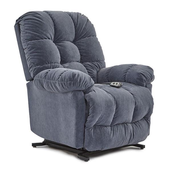 BROSMER LEATHER SPACE SAVER RECLINER W/ HEAT MASSAGE- 9MWH84LV - Holmwood's Furniture & Design Center (Somersworth, NH)