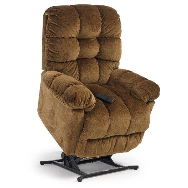 BROSMER LEATHER SPACE SAVER RECLINER W/ HEAT MASSAGE- 9MWH84LV - Holmwood's Furniture & Design Center (Somersworth, NH)