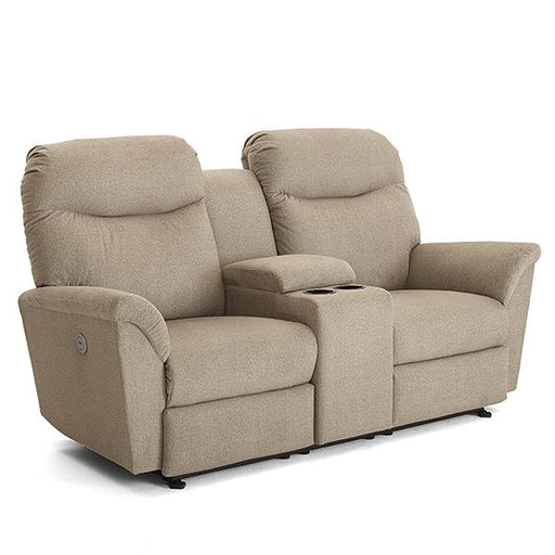 CAITLIN LOVESEAT LEATHER POWER HEAD TILT SPACE SAVER CONSOLE LOVESEAT - L420CY4 - Holmwood's Furniture & Design Center (Somersworth, NH)
