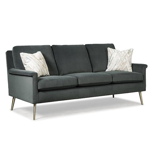 DACEY COLLECTION LEATHER STATIONARY SOFA- S11DWLU - Holmwood's Furniture & Design Center (Somersworth, NH)
