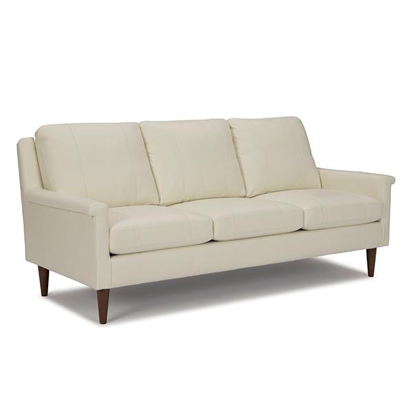 DACEY COLLECTION LEATHER STATIONARY SOFA- S11DWLU - Holmwood's Furniture & Design Center (Somersworth, NH)