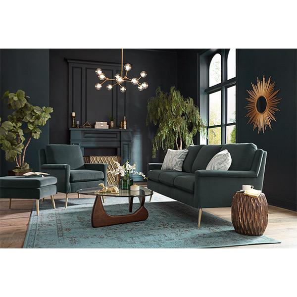 DACEY COLLECTION LEATHER STATIONARY SOFA- S11ELU - Holmwood's Furniture & Design Center (Somersworth, NH)