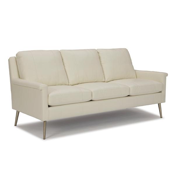DACEY COLLECTION LEATHER STATIONARY SOFA- S11BGLU - Holmwood's Furniture & Design Center (Somersworth, NH)