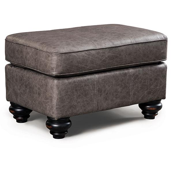 F64 LEATHER OTTOMAN- F64DWLU - Holmwood's Furniture & Design Center (Somersworth, NH)