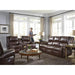 GENET COLLECTION LEATHER POWER RECLINING SOFA W/ FOLD DOWN TABLE- S960CP4 - Holmwood's Furniture & Design Center (Somersworth, NH)