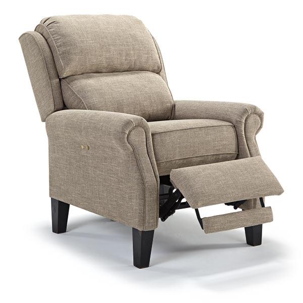 JOANNA LEATHER POWER HEAD TILT HIGH LEG RECLINER - 0LZ20ELU - Holmwood's Furniture & Design Center (Somersworth, NH)